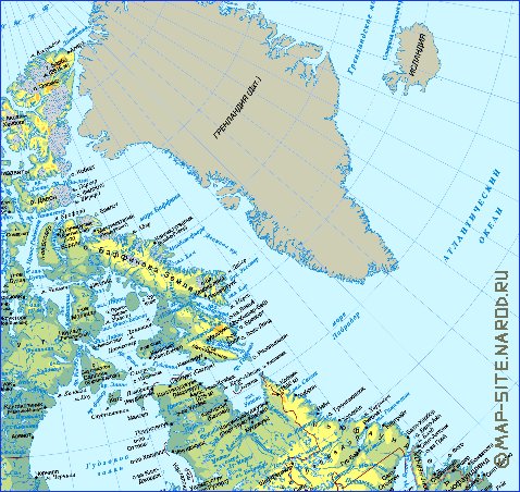 Fisica mapa de Canada