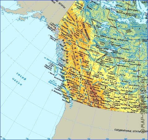 Fisica mapa de Canada