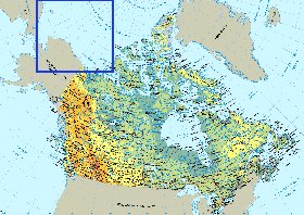 Fisica mapa de Canada