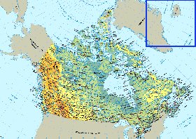 Fisica mapa de Canada