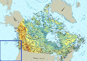 Fisica mapa de Canada