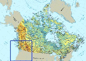 Fisica mapa de Canada