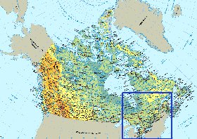 Fisica mapa de Canada