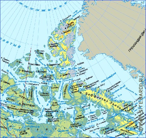 Fisica mapa de Canada