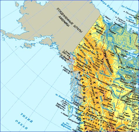 Physique carte de Canada