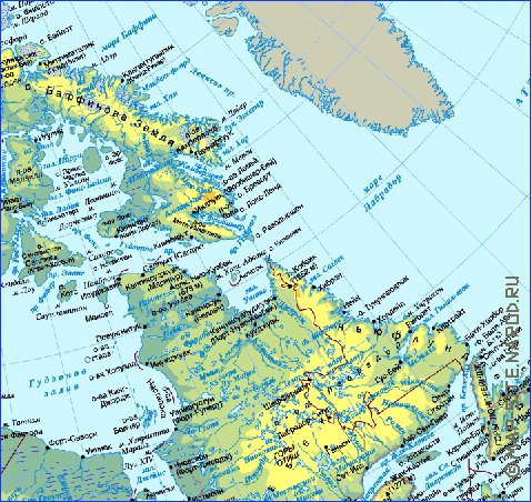 Fisica mapa de Canada