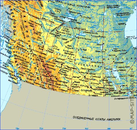 Fisica mapa de Canada