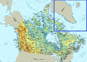 Fisica mapa de Canada