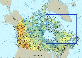 Fisica mapa de Canada