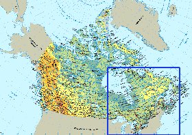 Fisica mapa de Canada