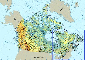 Fisica mapa de Canada