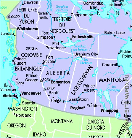 carte de Canada