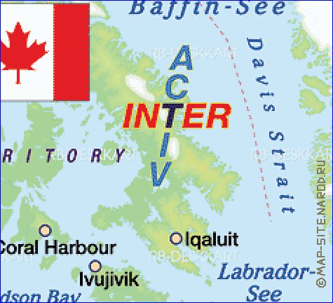 mapa de Canada em alemao