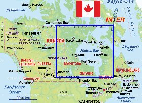 carte de Canada en allemand