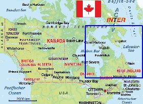 mapa de Canada em alemao