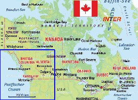 carte de Canada en allemand