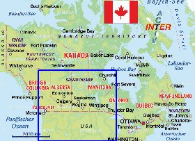 carte de Canada en allemand