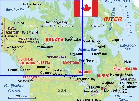 mapa de Canada em alemao