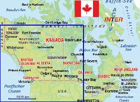 carte de Canada en allemand