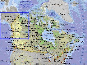 mapa de Canada