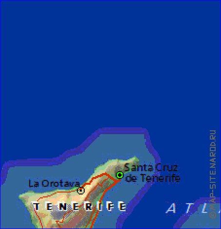 carte de Iles Canaries en anglais