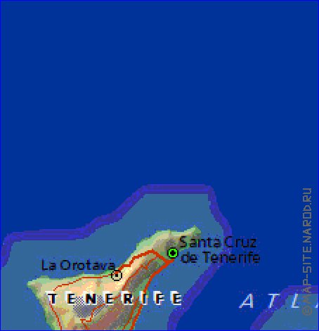 mapa de Canarias em ingles