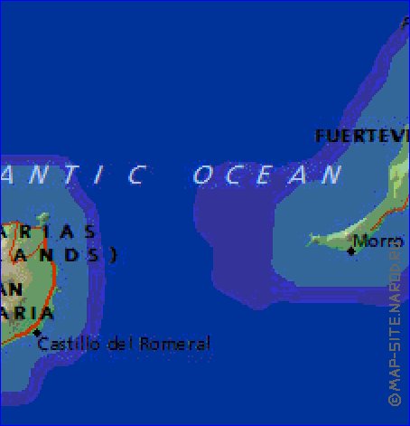 mapa de Canarias em ingles