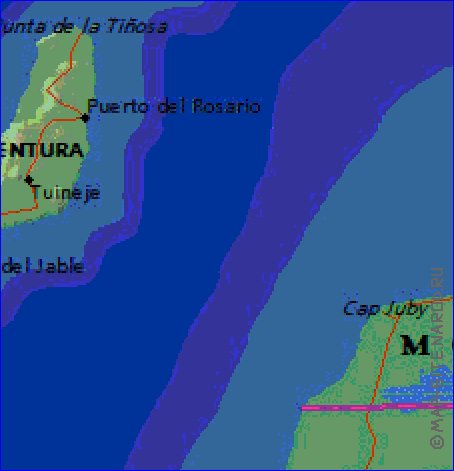 mapa de Canarias em ingles