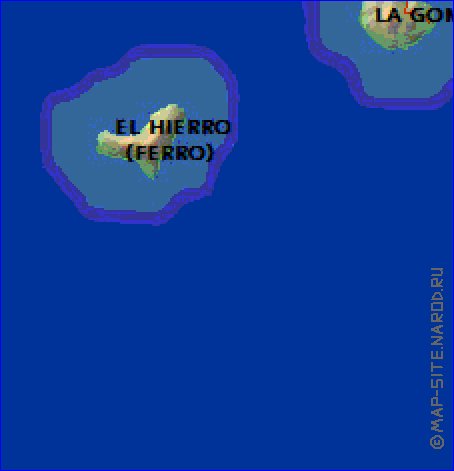 carte de Iles Canaries en anglais