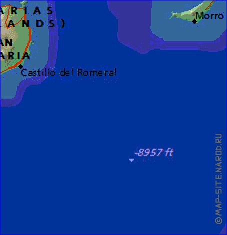 mapa de Canarias em ingles