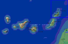 carte de Iles Canaries en anglais