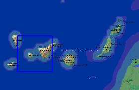 mapa de Canarias em ingles