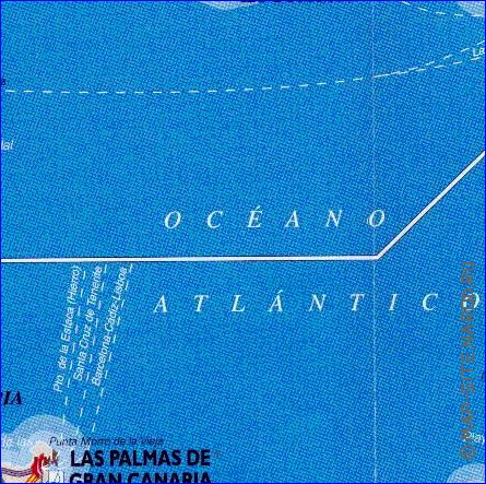 carte de Iles Canaries en espagnol