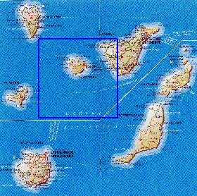 mapa de Canarias em espanhol