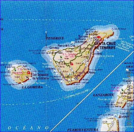 mapa de Canarias em espanhol