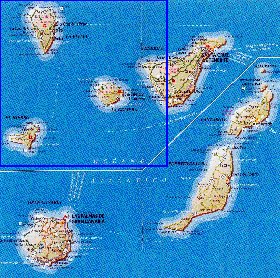 mapa de Canarias em espanhol