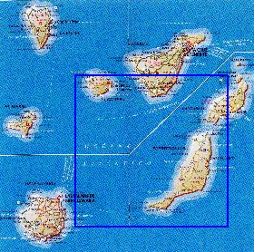 mapa de Canarias em espanhol