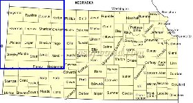 carte de Kansas en anglais