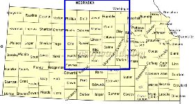 carte de Kansas en anglais