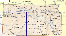 mapa de Kansas