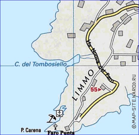 mapa de  ilha Capri