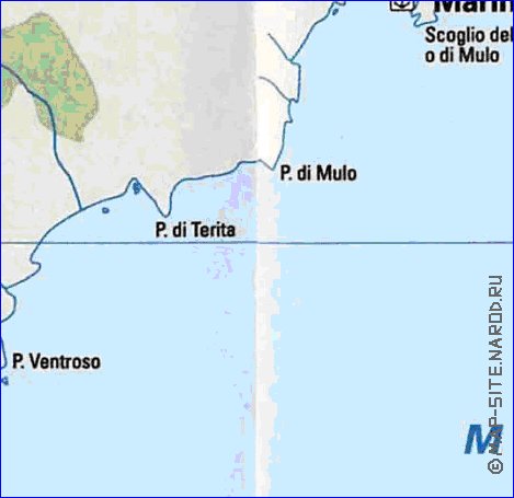 mapa de  ilha Capri