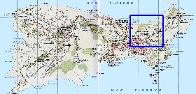 mapa de  ilha Capri