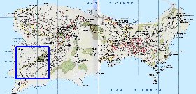 mapa de  ilha Capri