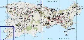 mapa de  ilha Capri