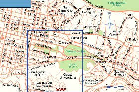 carte de Caracas en espagnol