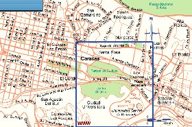 mapa de Caracas em espanhol