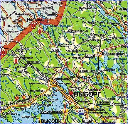 carte de des routes Isthme de Carelie