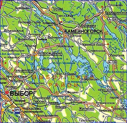 carte de des routes Isthme de Carelie