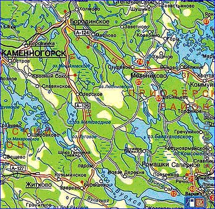 carte de des routes Isthme de Carelie